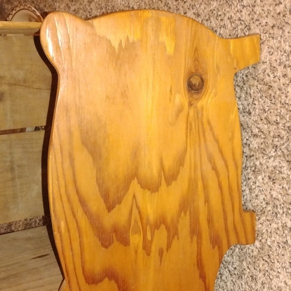 True Vintage Wooden Pig Shaped Cutting/Serving Board - Natural Honey Tone 15 X 9 - Picture 3 of 5